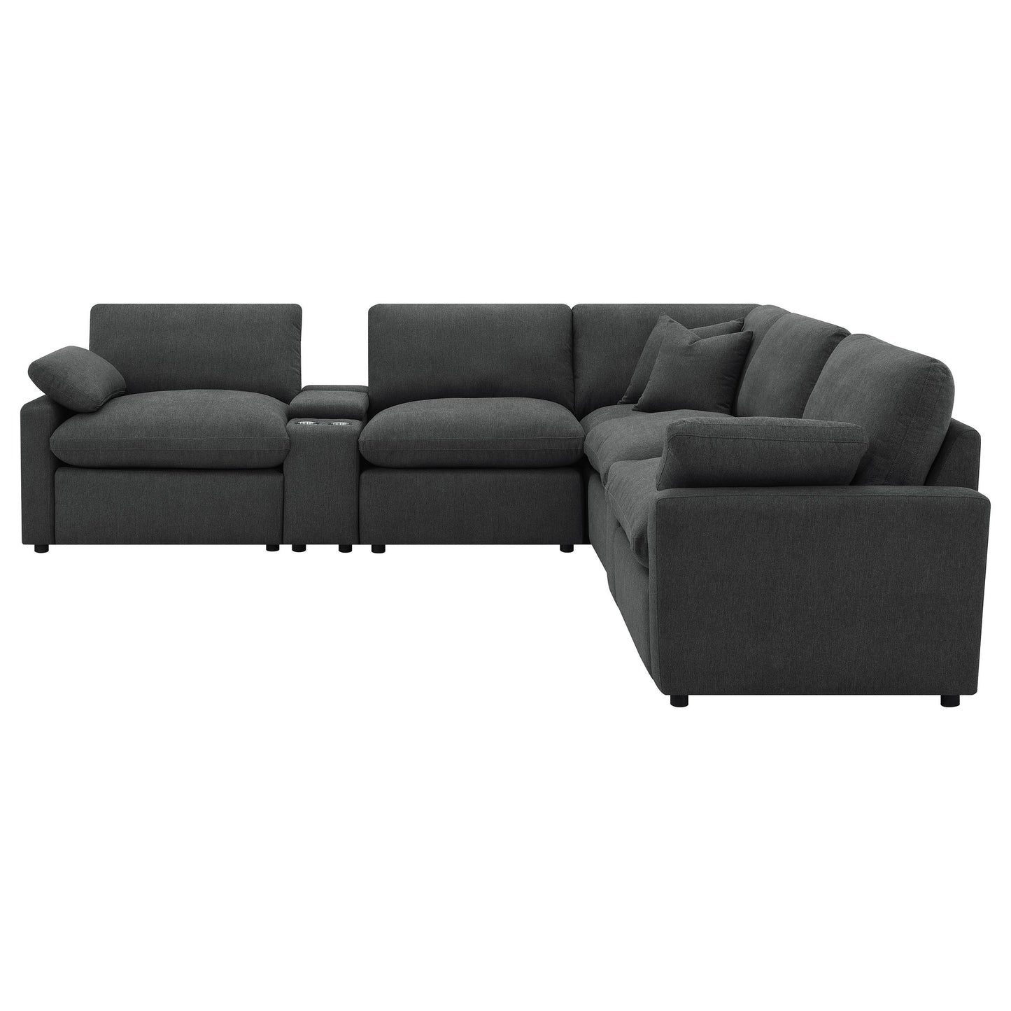 Collins 7-piece Modular Power Reclining Sectional Dark Grey