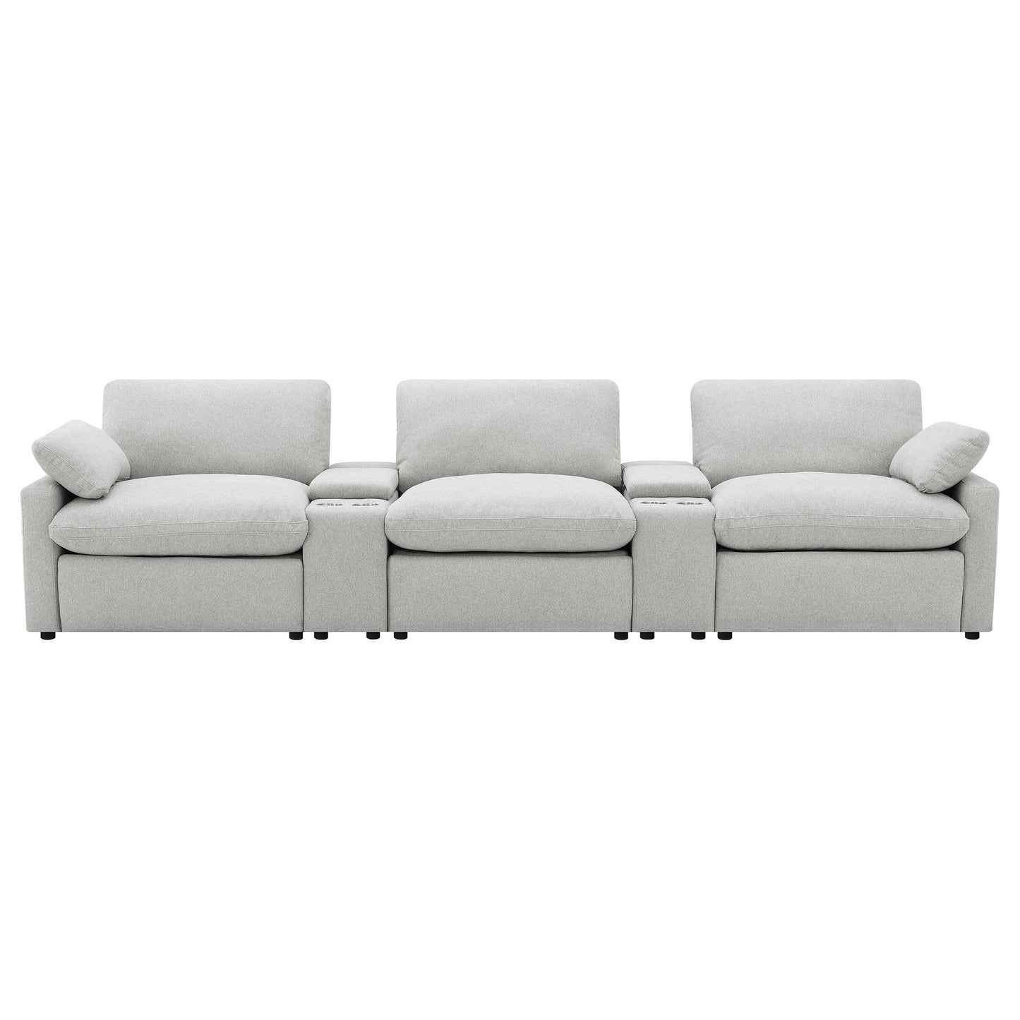 Collins 5-piece Power Reclining Home Theater Seating Grey