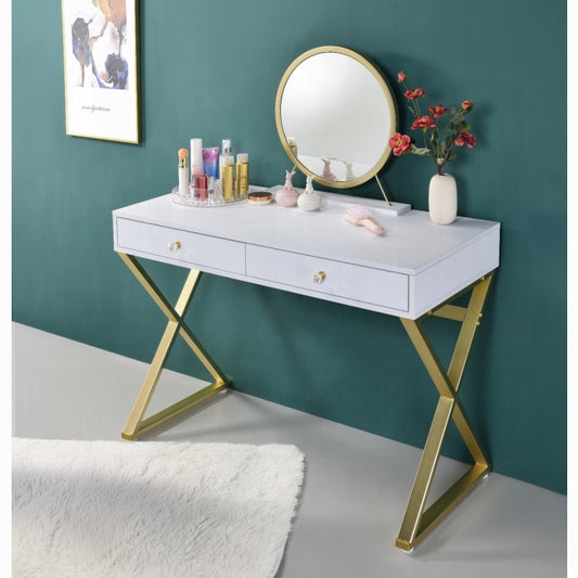 Coleen Vanity Desk W/Mirror & Jewelry Tray