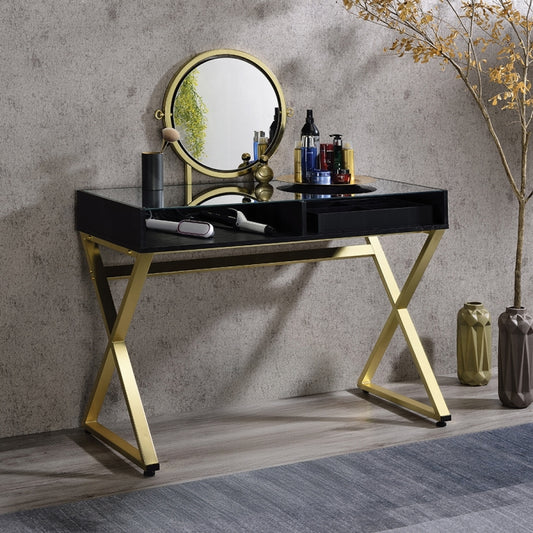 Coleen Vanity Desk W/Mirror & Jewelry Tray