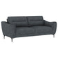 Nolan 2-piece Upholstered Sofa Set Charcoal