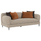 Jade 2-piece Chenille Upholstered Sofa Set Latte