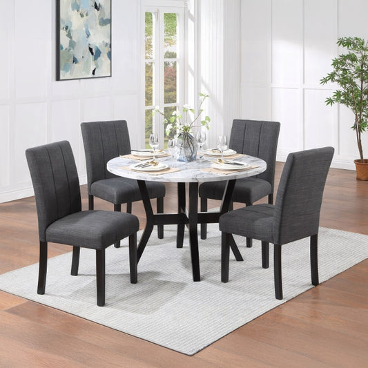 Kusa 5PC Pack Dining Set W/Engineered Stone Top