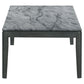 Mozzi 2-piece Coffee and End Table Set Grey Faux Marble