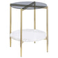 Jonelle 3-piece Round Coffee and End Table Set Gold